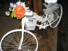Photo by Francis Taylor from http://www.remindernews.com/article/2011/12/22/ghost-bikes-memorialize-cyclists-killed-on-burnside-avenue