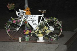 Eddie Coil's Ghost Bike, photo by Gary