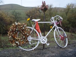 Mark Pendleton ghostbike courtesy of EBBC Mark Pendleton ghostbike courtesy of EBBC