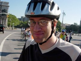 James at the inaugural Tour de Brooklyn in 2005.  Image taken from Streetsblog.